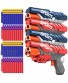 POKONBOY 4 Pack Blaster Guns Compatible with Nerf Guns Bullets Toy Guns for Boys Girls with 100 Pack Foam Refill Darts Hand Gun Toys for 6 7 8 Year Old Kids Christmas