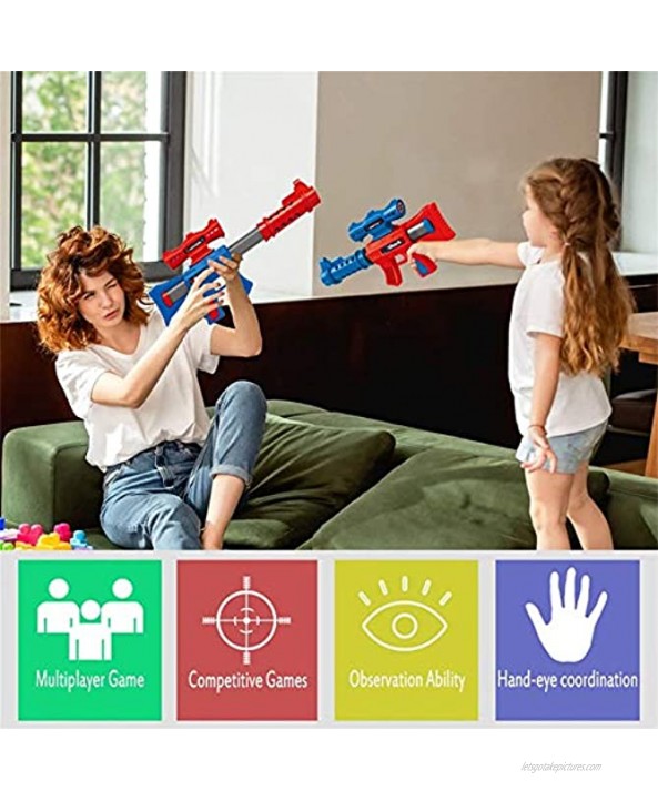 Shooting Game Toys Set for 5,6,7,8,9,10+ Years Old Kids 2 Pack Foam Ball Popper Air Toy Guns Fun Indoor Activity Game for Boy Girl