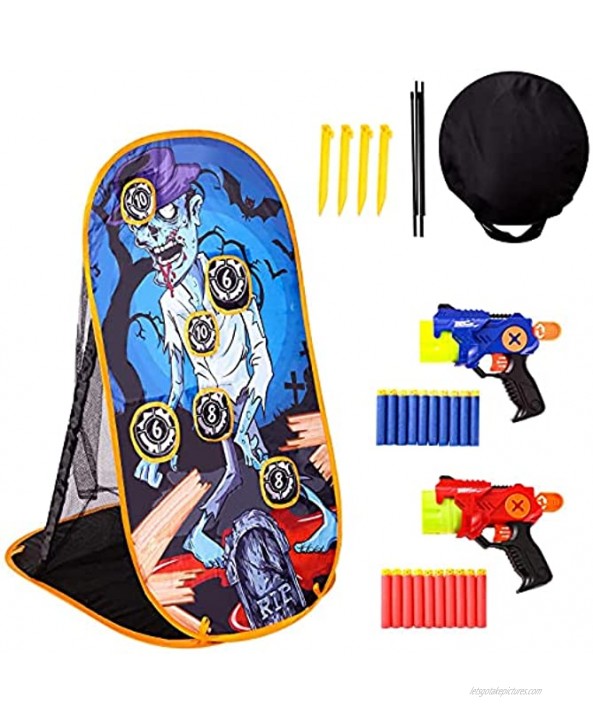 THISMY Shooting Games Toy for 3+ Years Old Boy and Girl 20 Foam Bullets & 2pk Foam Air Toy Guns Zoombie