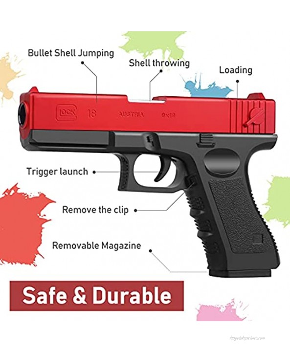 Toy Gun with Jump Ejectinging Magazine Soft Bullets & Pull Back Action Pistol Toys Foam Blaster Soft Bullet Play Gun with 20 Pcs Darts Education Toy Model for 6,7,8,9,15+ Kids Gifts