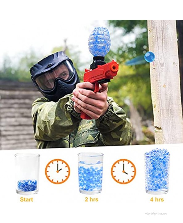 Water Beads Refill Ammo 6 Pack- 10,000 Per Pack 6mm MAISINY Water Based Gel Balls Bullet for Gel Ball Blasters Water Bullets Beads Blue Transparent
