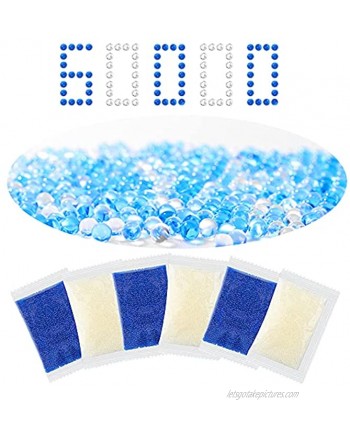 Water Beads Refill Ammo 6 Pack- 10,000 Per Pack 6mm MAISINY Water Based Gel Balls Bullet for Gel Ball Blasters  Water Bullets Beads Blue Transparent