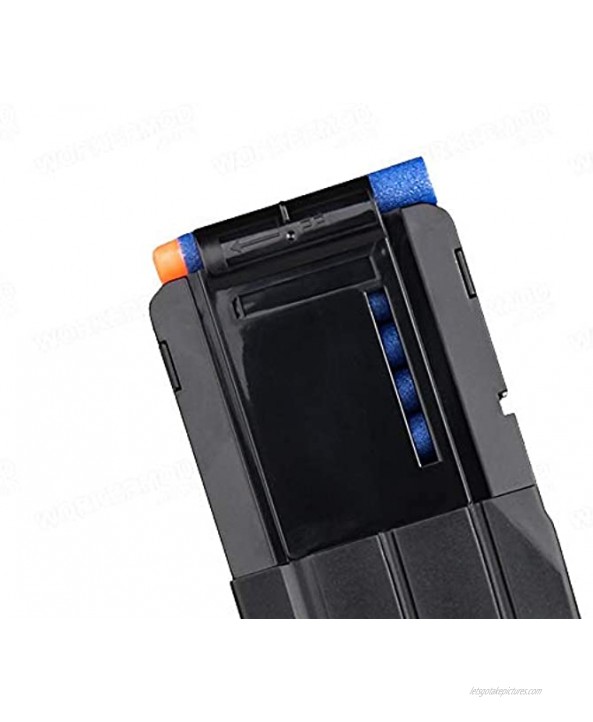WORKER 22-Darts Banana Magazine Clip Replacement for Nerf N-Strike Elite Toy Black