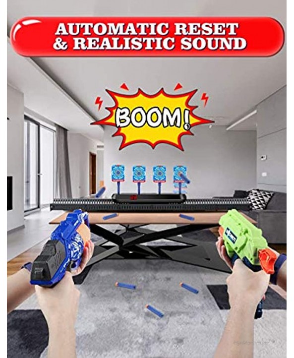 X TOYZ Digital Targets Shooting Game Toy for Kids Electronic Running Target Auto Rest for Shooting Practice Compatible with Nerf Guns Ideal Gift for Age 6+ Kids Boys & Girls