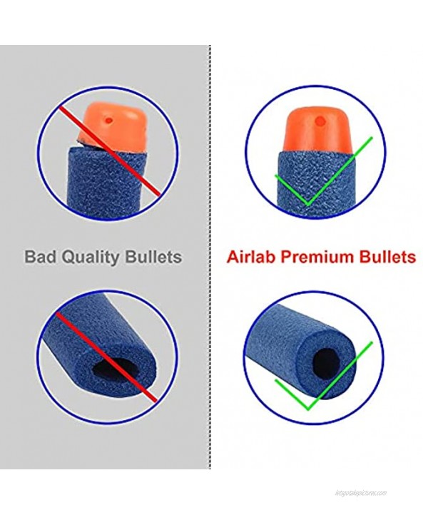 Airlab 200pcs Darts Refill Foam Bullets Ammo for Nerf N-Strike Elite Blasters Gun Blue