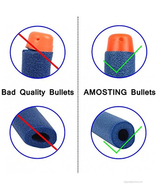 AMOSTING Refill Darts 100PCS Bullets Ammo Pack for Nerf N-Strike Elite Series – Blue