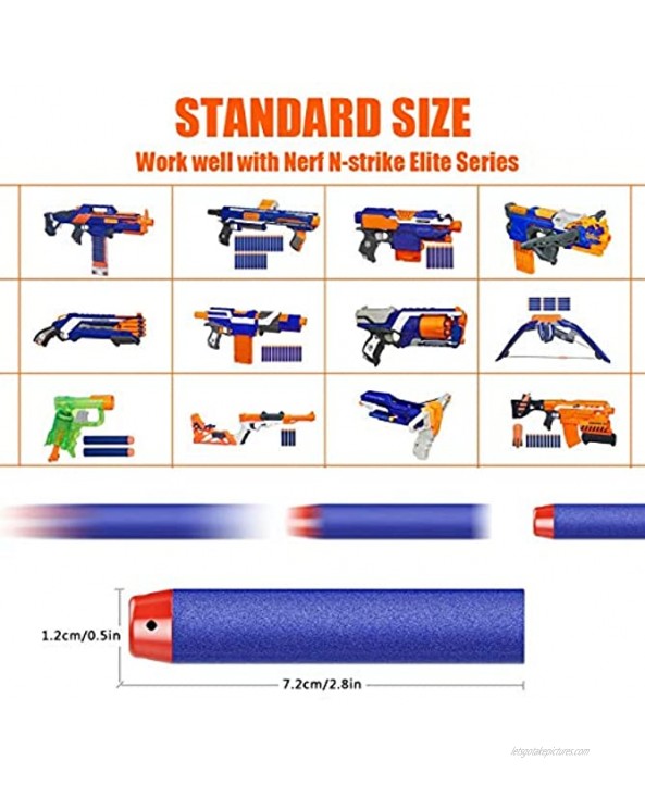 Coodoo Compatible Darts 3-Pack Mega Missile +100 pcs Refill Bullets for Nerf Blaster Guns Foam Rockets Toys for Nerf Party with Storage Bag