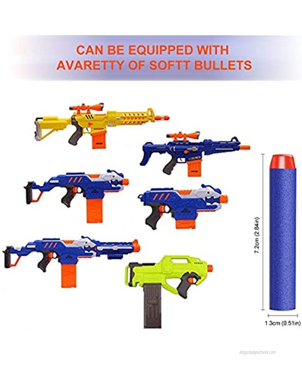 Cyfie Refill Darts 200PCS Bullets Pack for N-Strike Elite Series 100pcs Green + 100pcs Blue Bullets Pack for Kid Toy Gun