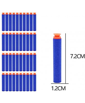 EKIND 200Pcs Suction Darts Refill Foam Bullet Compatible for Nerf Elite Guns Blue