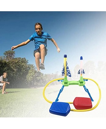 Mona43Henry Rocket Launcher for Kids,Two-Player Launcher Slingshot Rocket Foot Launch Pad Rocket Launcher Toys,Double Adjustable Angle Shoots Up Outdoor Rocket Gifts for Boys and Girls Easy to use