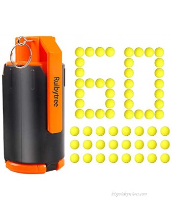 Ruibytree CS Plastic Tactical Toy Tactical Plastic Modified Crystal Water Bullet Toy with 60PCS Rounds Refill Bullet Balls Ammo Orange
