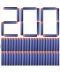 Tomons Refill Darts 200PCS Bullets for Nerf N-Strike Elite Zombie Strike Rebelle Blue