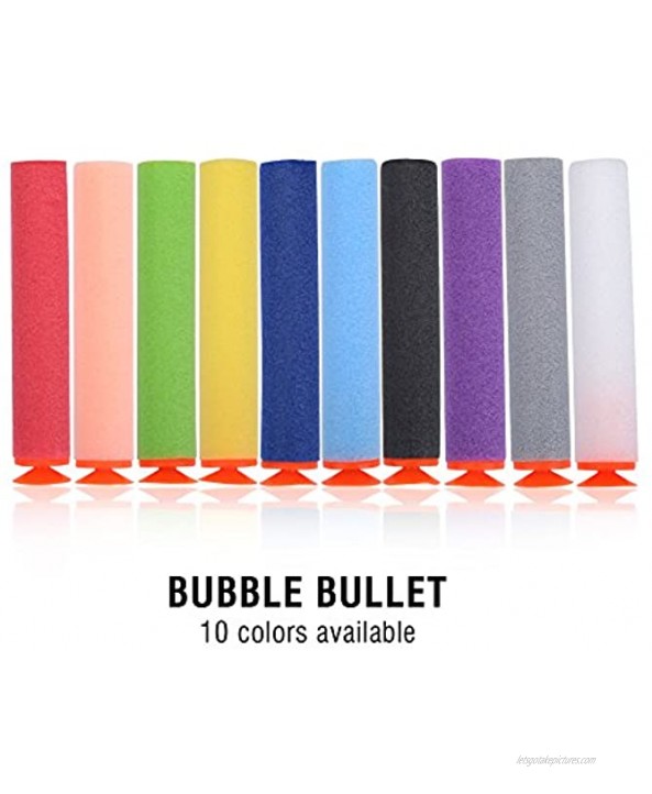 Vbestlife 300pcs Refill Bullet Darts Soft Sucker Head Toy EVA Foam Darts Bullets for Nerf NStrike Elite Series Kid Toy Gun White