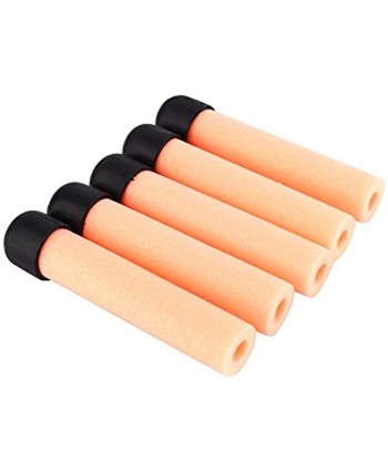 Yosoo Foam Round Head Refill Bullet Darts for Nerf N-Strike Elite Series-Orange and Black,200pcs
