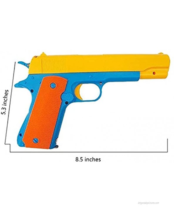 Alisaso Colt 1911 Kid Toy Gun with Soft Bullets Ejecting Magazine Style of M1911 Toy Guns for Boys Pistol with Play,Fun Outdoor Game of an M1911A1 Colt 45 Dart Guns,Yellow