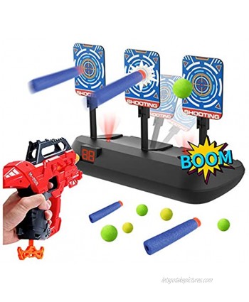 Eseesmart Digital Shooting Target for Nerf Guns Blaster Electronic Shooting Practice Nerf Target Scoring Auto Reset 3 Target's Foam Dart Toys for Kids Boys Girls