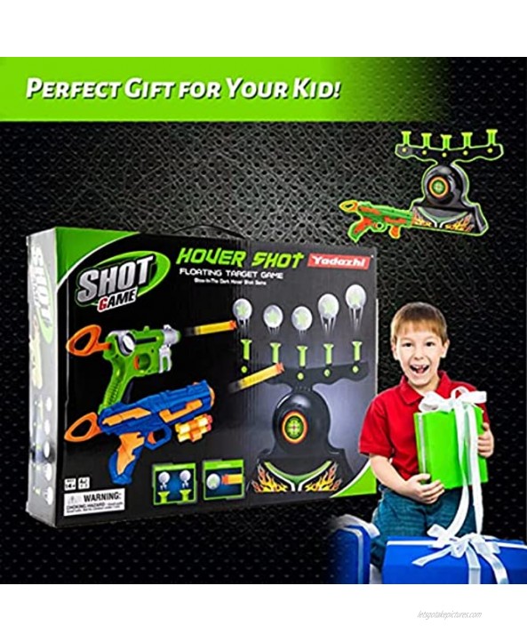 Floating Ball Shooting Games for Kids Compatible with Nerf Guns Glow in The Dark Games Shooting Game Toys for Boys Children's Ideal Gift with 1 Blaster Toy Gun 10 Soft Foam Balls 3 Darts