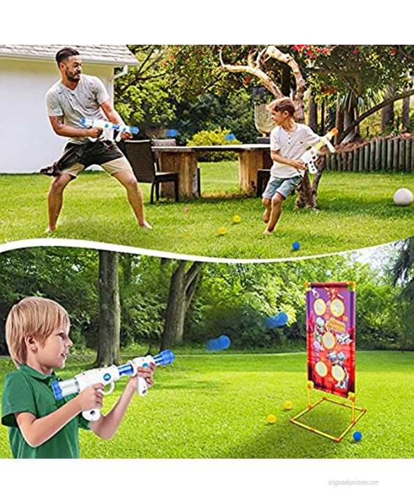 Shooting Game Toy for 5 6 7 8 9 10 Years Old Boys and Girls 48 Foam Balls & Shooting Target 2-Player Shooting Games Toy Set Christmas Birthday Gift for Kids