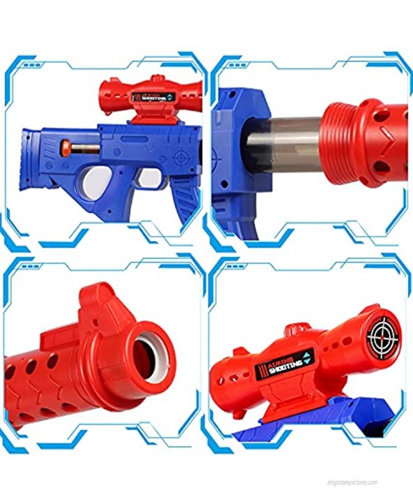 Shooting Games 2pk Foam Ball Popper Air Guns & Standing Target & 24 Foam Balls,Easy to Use,Ideal Gift for Boys 6 +