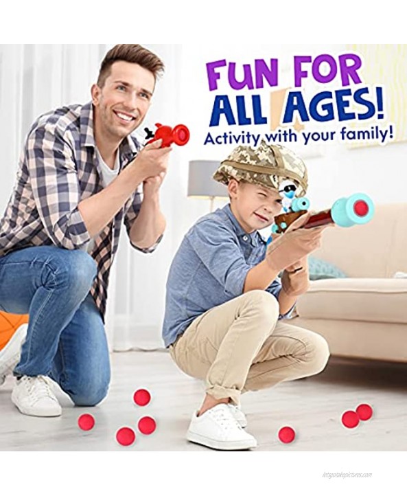 Shooting Toys for 3 4 5 6 7 8 9 10 Year Old Boys and Girls Electronic Target Practice Shooting Games Gift for Kids with 2 Air Pump Gun 12 Foam Balls Indoor or Outdoor Party Toys with Score Record