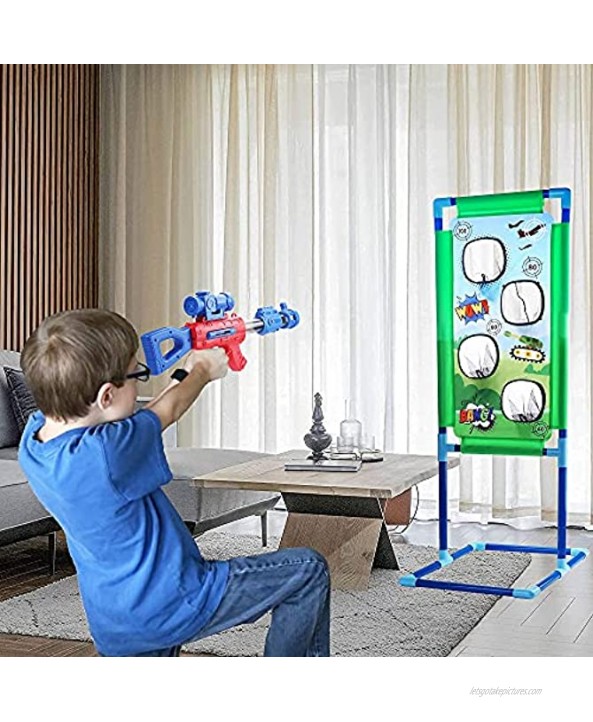 Shooting Toys for 6 7 8 9 10+ Years Old Boys 2Pk Toy Foam Blasters Air Popper Guns with Shooting Target 24 Foam Balls Target Practice Toys Gift Christmas Birthday Present Gift