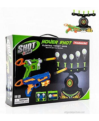TSOGIA Toy Gun Set,Shooting Game Glow in The Dark Floating Ball Electric Target Practice Toys for Kids Boys Hover Shot 1 Blaster Toy Gun 10 Soft Foam Balls 3 Darts,Gift for Kids Ages 4 +