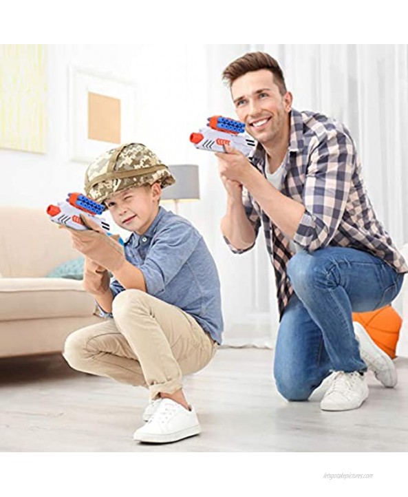 Ylovetoys Shooting Games Double Barrel Shooting Target Toy with 2 Foam Dart Toy Guns 4 Target Balls and 24 Foam Darts Gifts for Kids 6 7 8 9 10 11+ Years Olds Toy Foam Blasters & Guns