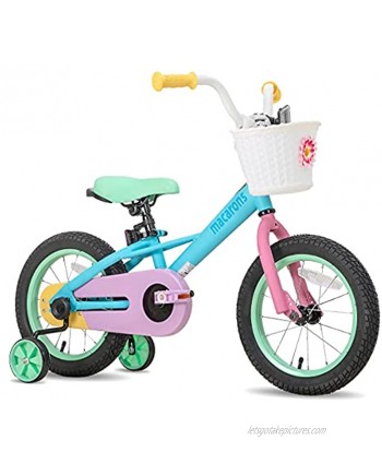 JOYSTAR 12" 14" 16“ Kids Bike for 2-7 Years Girls 33-53 inch Tall Girls Bicycle with Training Wheels & Coaster Brake 85% Assembled Macarons