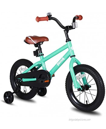 JOYSTAR Totem Kids Bike for 2-9 Years Old Boys Girls BMX Style Bicycles 12 14 16 18 Inch with Training Wheels 18 Inch with Kickstand and Handbrake Children Bikes Blue Ivory Pink Green Silver