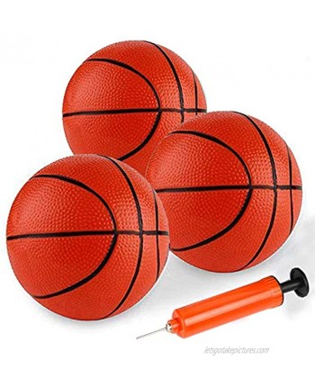 6" Small Pool Baksetballs Mini Rubber Baketball Kids Kick Balls Replacement Plastic Baketball For Pool Door Basketballs Hoop for Toddlers Teenagers Adults Home Office Indoor  Outdoor Playground3PCS