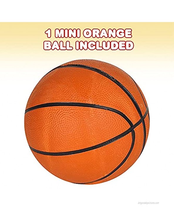 ArtCreativity Mini Orange Basketball for Kids Bouncy 7 Inch Kick Ball for Backyard Park and Beach Outdoor Fun Durable Outside Play Toys for Boys and Girls Sold Deflated
