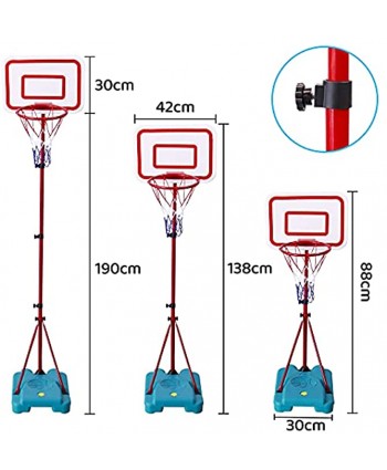 Basketball Hoop for Kids Outdoor Indoor Toys Stand Portable Basketball Hoop Toys with Adjustable Height from 2.9ft-6.2ft Yard Basketball Games Gifts for Kids 3 4 5 6 7 8 Years Old Boys Girls