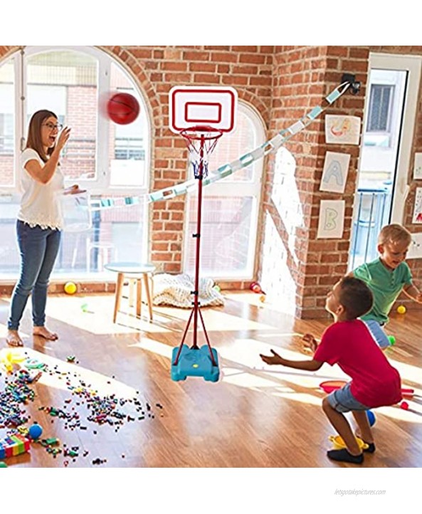 Basketball Hoop for Kids Outdoor Indoor Toys Stand Portable Basketball Hoop Toys with Adjustable Height from 2.9ft-6.2ft Yard Basketball Games Gifts for Kids 3 4 5 6 7 8 Years Old Boys Girls