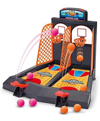Basketball Shooting Game YUYUGO 2-Player Desktop Table Basketball Games Classic Arcade Games Basketball Hoop Set Fun Sports Toy for Adults-Help Reduce Stress