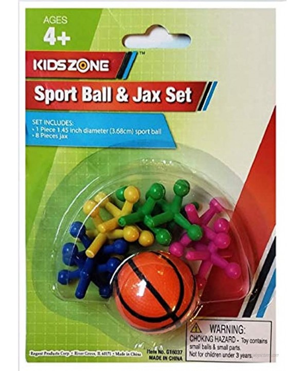 Basketball Themed Activity & Game Set for Kids: Sport Ball and Jax Set Tabletop Game Mini Bounce Ball and 26 Stickers