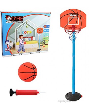 CYFIE Adjustable Basketball Hoop for Kids 2.26ft 3.48ft Indoor Basketball Game Toys with Ball and Pump Toddlers Basketball Hoop for Outdoor Sports