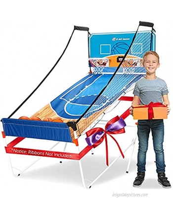 E-Jet Arcade Basketball Game Basketball Gifts for Boys Girls Kids Children Youth & Teens | 16-in-1 Games Birthday Christmas Party Blue EIR047332023