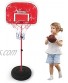 ECOCONUT Basketball Hoop for Kids Toddler Basketball Hoop Stand Adjustable Height 2.5 Ft 6.8 Ft with Wall-Mounted Accessories Mini Ball & Pump Xmas Gift for Kids Age 6-8