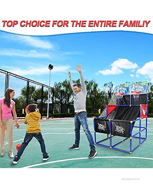 Firecos Basketball Hoops Arcade Game Indoor for 2 Players Basketball Hoop Games Training System Sports Toys for Kids