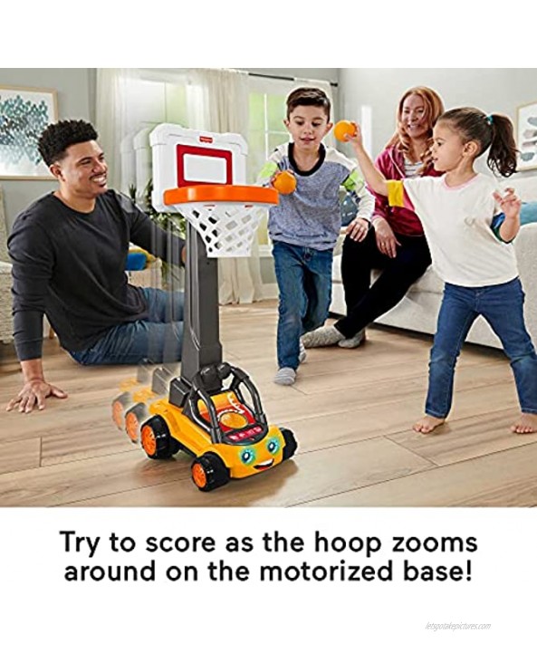 Fisher-Price B.B. Hoopster motorized electronic basketball toy with lights sounds and game play for preschool kids ages 3 years and older