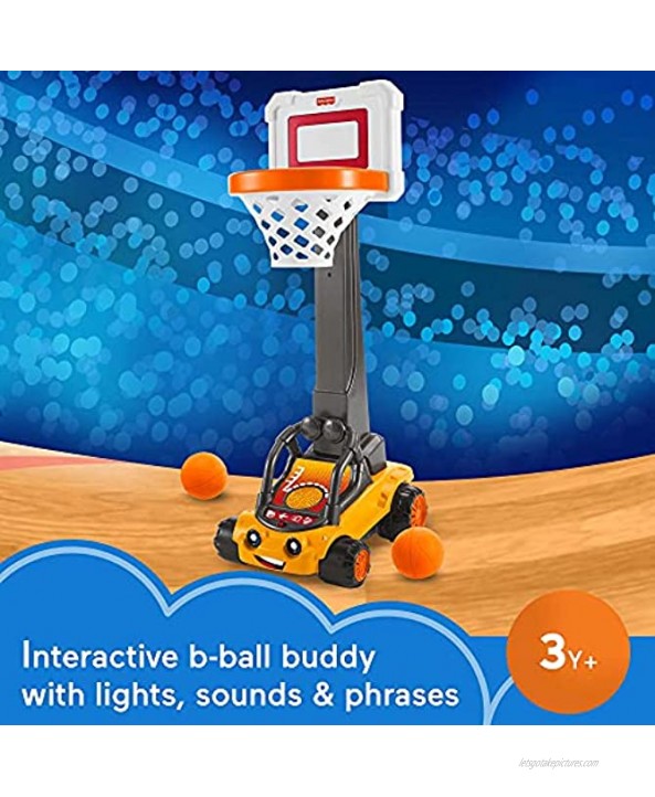 Fisher-Price B.B. Hoopster motorized electronic basketball toy with lights sounds and game play for preschool kids ages 3 years and older