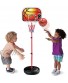 Liberty Imports Kids Portable Mini Basketball Hoop and Stand Height Adjustable Toy Set with Metal Rim Ball and Net Indoor Outdoor Kit for Toddlers Children