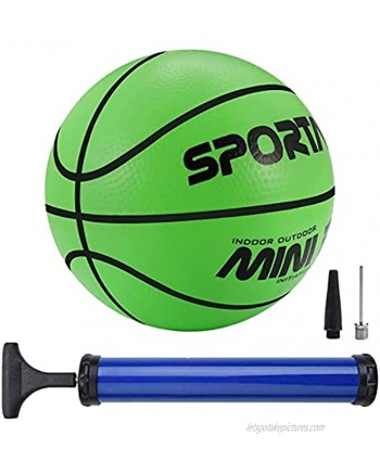 Mini Basketball，5inches Small Basketball for Mini Hoop or Training Kids & Adults Indoor Outdoor Baskeball Ball，Kids Toy Basketball for Basketball Hoop with Pump