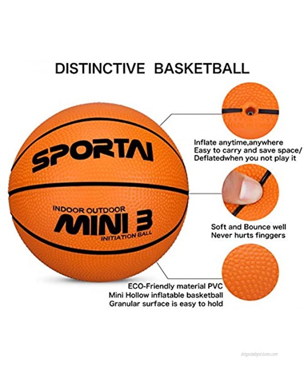Mini Basketballs for Kids Hoop Basketball Sets First Basketball for Children & Teenagers 5.5 Inch Orange
