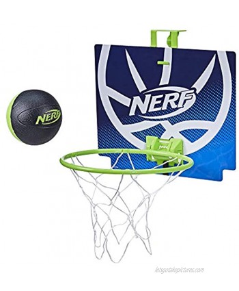 NERF Nerfoop -- The Classic Mini Foam Basketball and Hoop -- Hooks On Doors -- Indoor and Outdoor Play -- A Favorite Since 1972