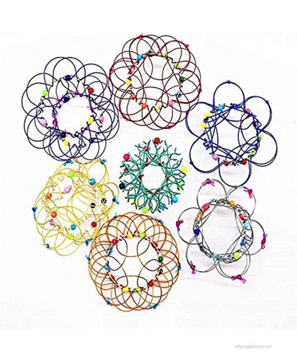None Brand Multiple Changes Iron Hoop Colored Small Hoop Flowers Magic Hoop Mandala Flower Basket Toy