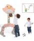 QQQ Height Adjustable Toy Basketball Hoop Stand Set for Kids Toddlers with Basketball Soccer Ring Toss Gifts Toys for 3-8 Years,3 in 1 Sports Activity Center Indoor and Outdoor Activity