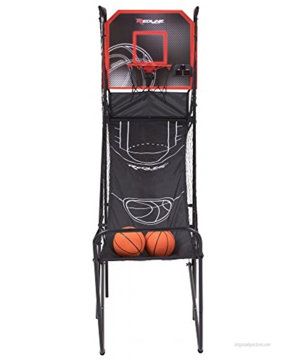 Redline Alley-Oop Single Basketball Shootout with Quick Connect Easy-to-Assemble Frame and Compact Fold-up Design for Easy Storage