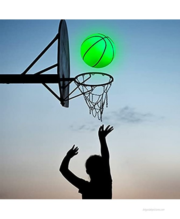 Skylety 4 Pieces Glow in The Dark Mini Basketball for Mini Basketball Hoop Midnight Mini Indoor Basketball Small Basketball Toy Mini Cute Bouncy Ball for Kids Adult