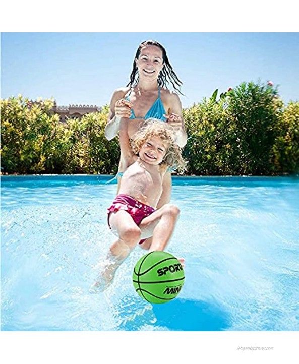 Small Basketball Toy Mini Cute Bouncy Ball for Kids Safe and Soft to Handheld 5.5 Green Blue Pink Orange Basketballs- Come Deflated